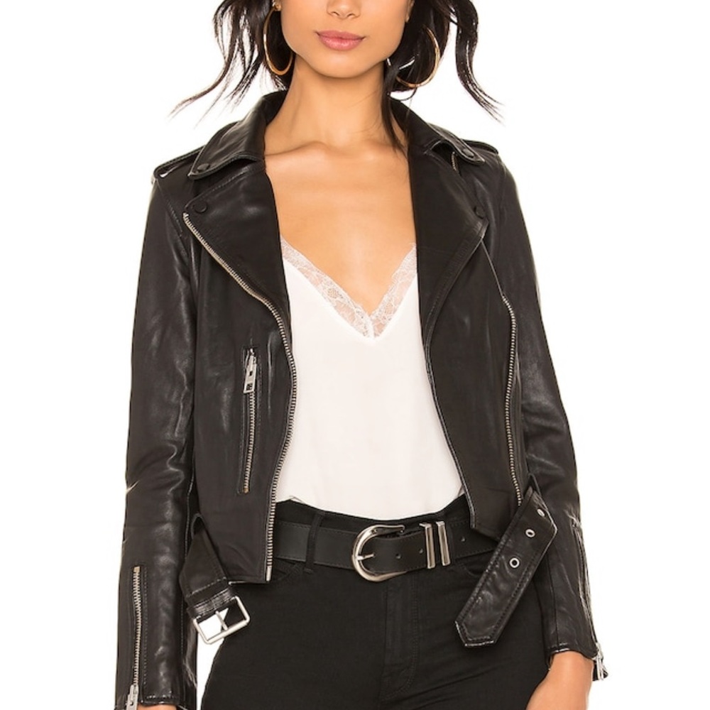 All Saints Balfern leather jacket